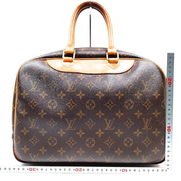 Louis Vuitton Deauville Brown Monogram Hand Bag 258-051325 - Picture 2 of 9
